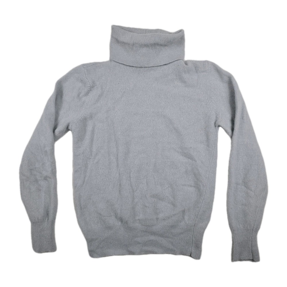 Vintage Grand Tier Turtleneck Wool Angora‎ Blend Women's Size Large Gray Sweater